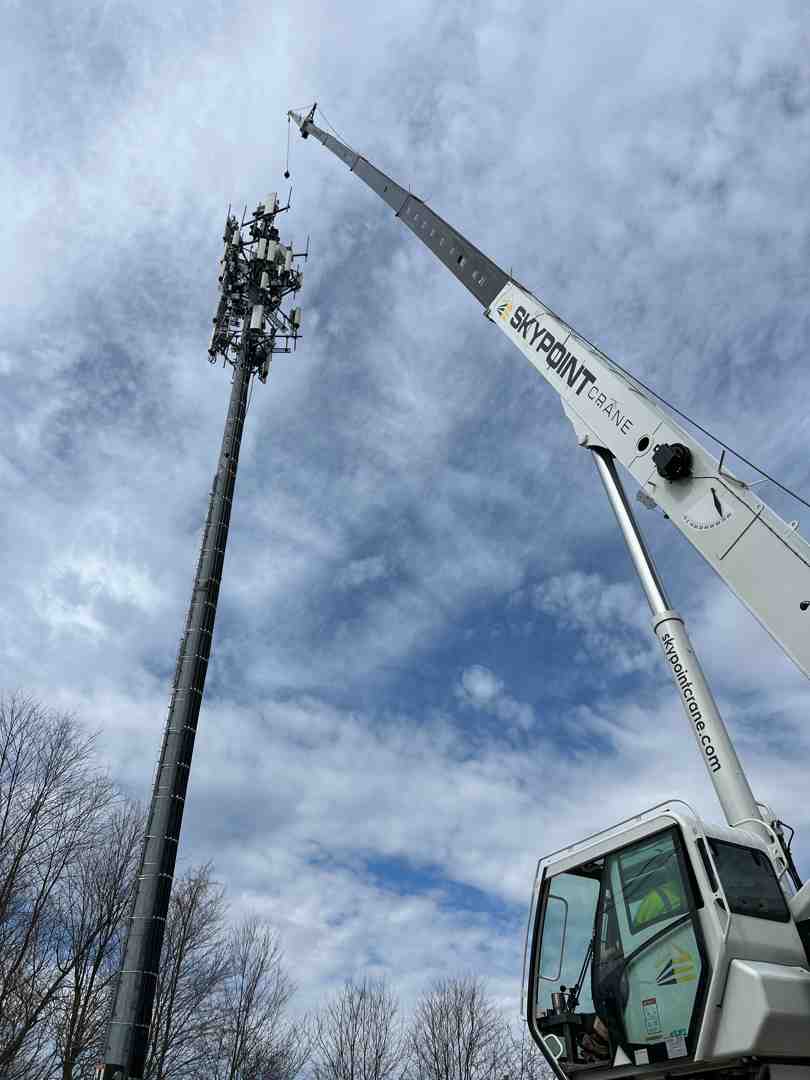 Crane rental for cell towers