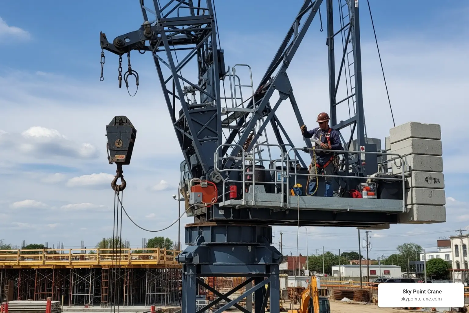 self erect tower crane repairs