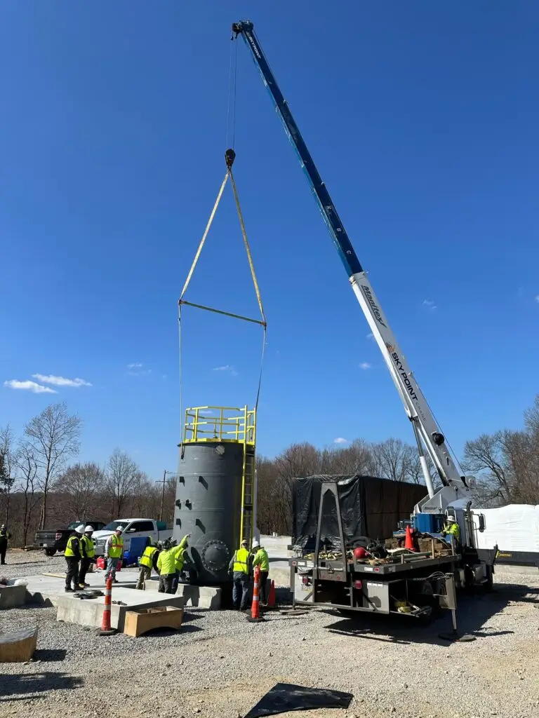 Boom truck rental for industrial equipment installation Latrobe, PA