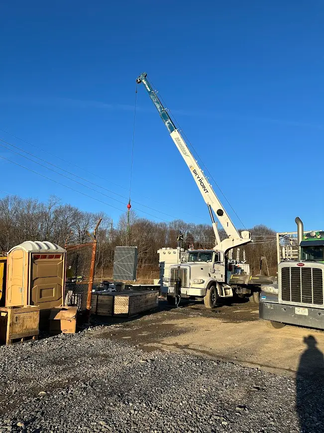 Transformer work at a local substation in Ebensburg, PA by Sky Point Crane