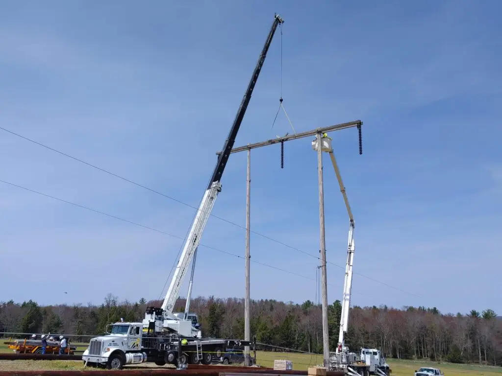 Repairing a high voltage tower in Clearfield County, PA