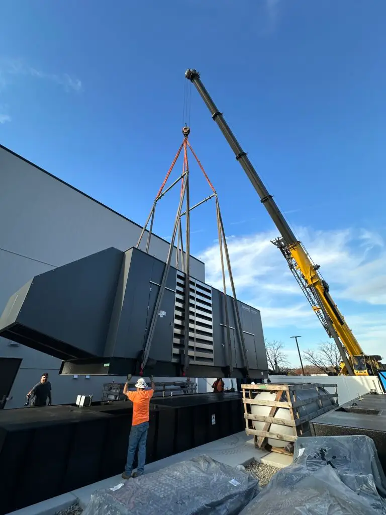 Backup generator at Comcast Data Center in Pittsburgh, PA
