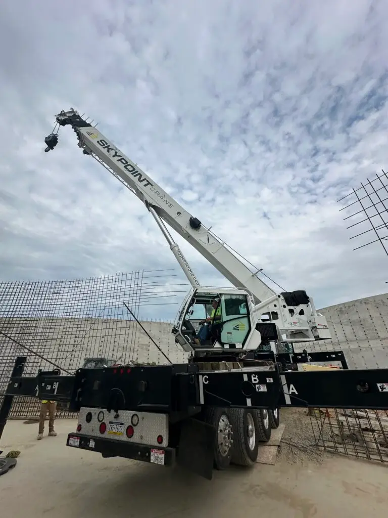 Concrete work and equipment near Mercer County