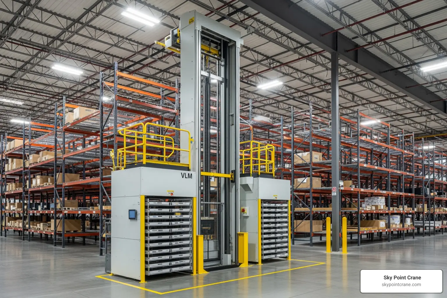 vertical lift module warehouse