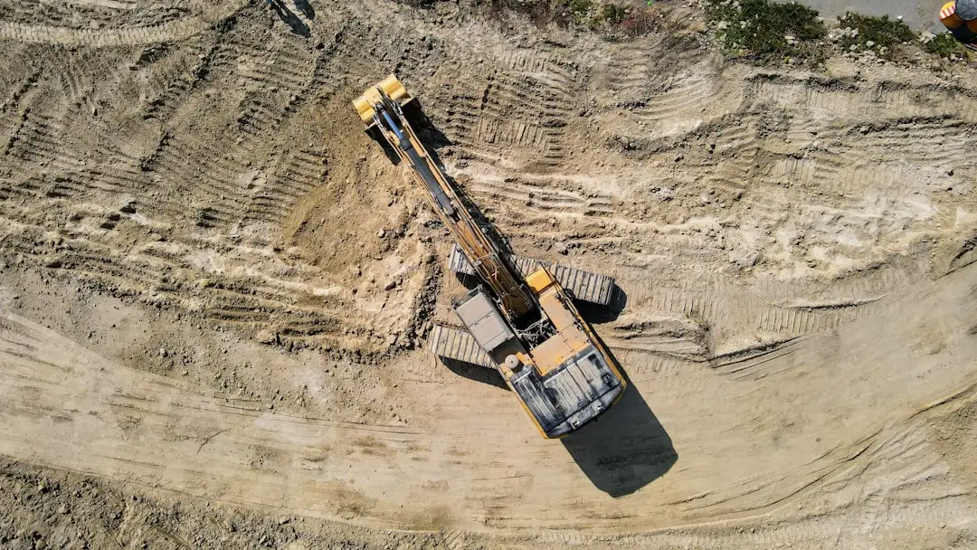 tracked mobile crane on a construction site with crawler tracks