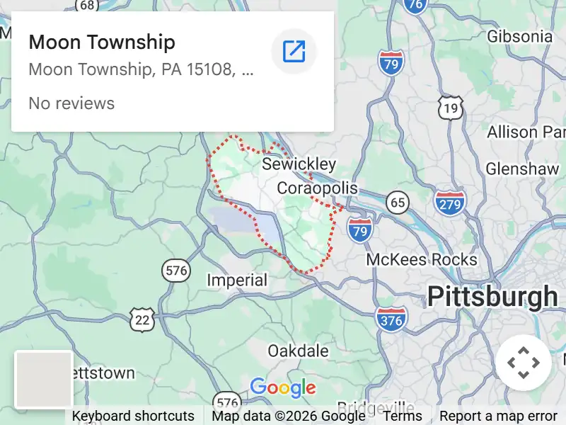 Map of Moon Township, PA